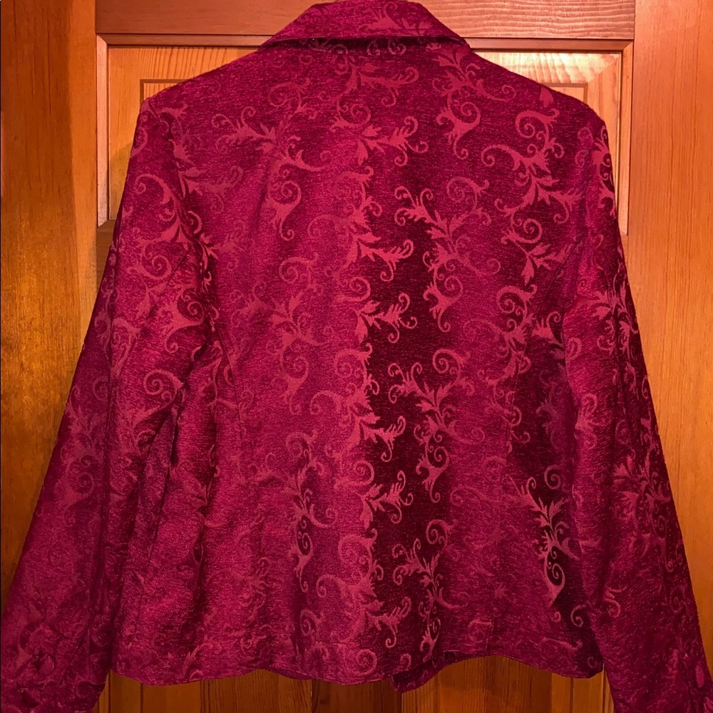 Croft & Barrow Fuchsia Abstract Tapestry Blazer - image 7